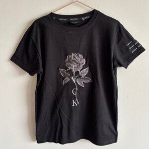 BLVCK Womens Rose Eternelle Tee Black Size Medium to Large